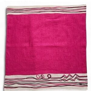 Issey Miyake Fuchsia and White Silk Handkerchief